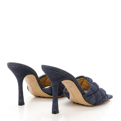 Bottega Veneta Denim Matelasse Padded Mule Sandals 39 Indigo 5 of 9