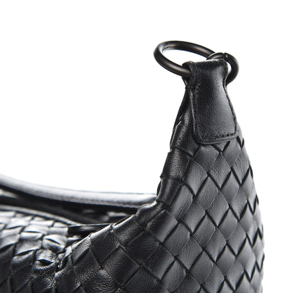 Bottega Veneta Nappa Intrecciato Shoulder Bag Black 13 of 17