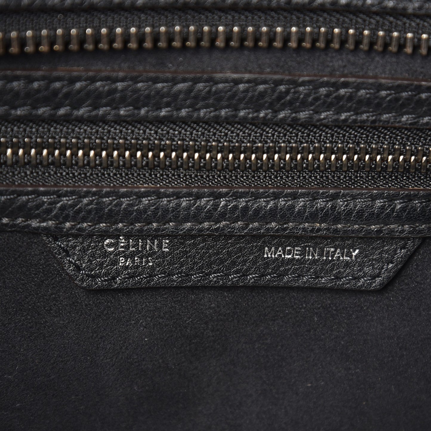 Drummed Calfskin Micro Luggage Black