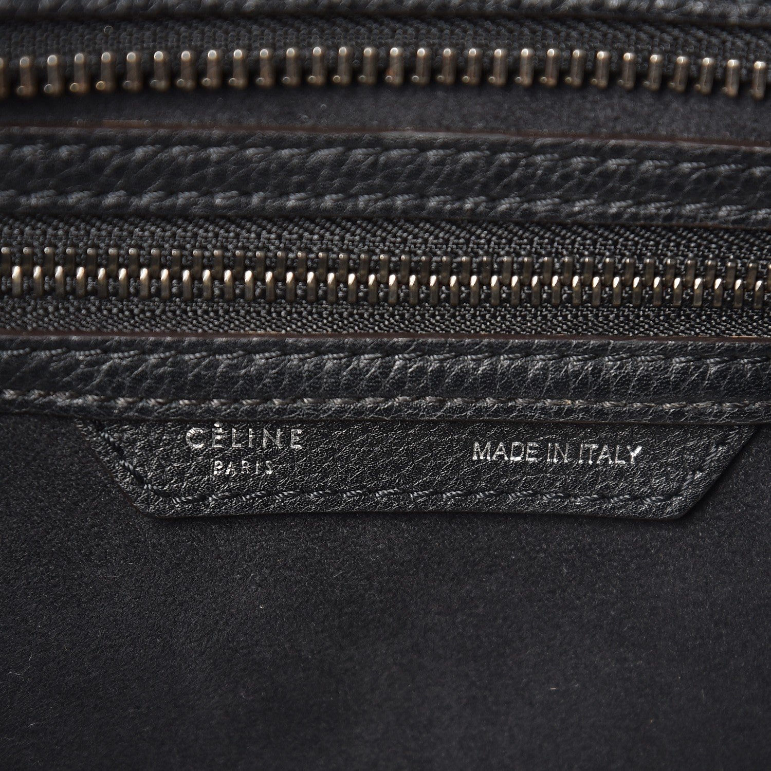 Celine Drummed Calfskin Micro Luggage Black 6 of 9