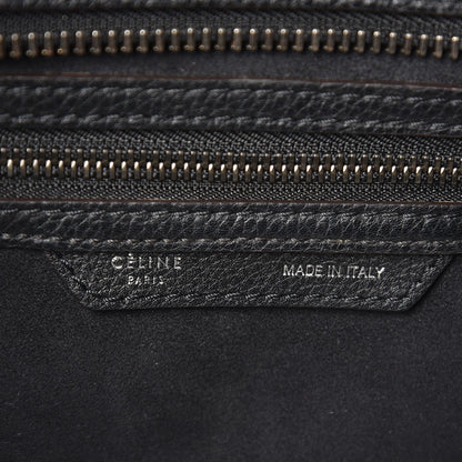 Celine Drummed Calfskin Micro Luggage Black 6 of 9