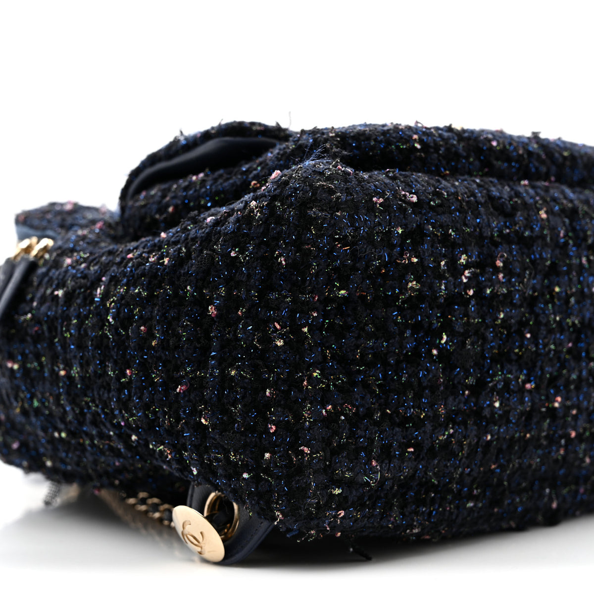 Tweed Front Pocket Backpack Navy