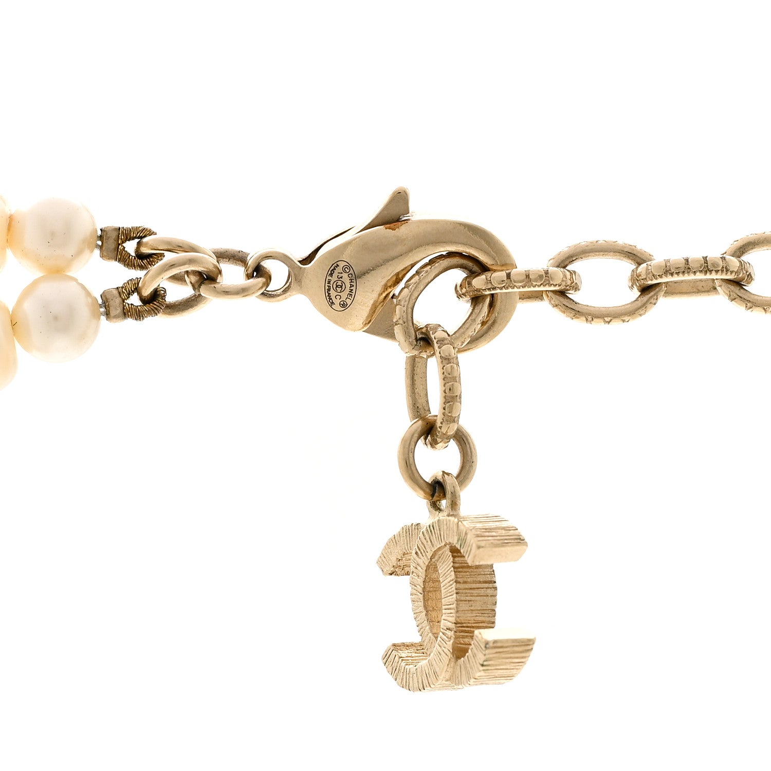 Chanel Graduated Pearl CC Long Necklace Gold 5 of 5