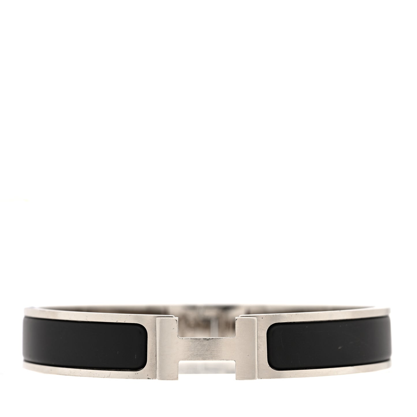 Matte Enamel Narrow Clic Clac HH Bracelet GM Black