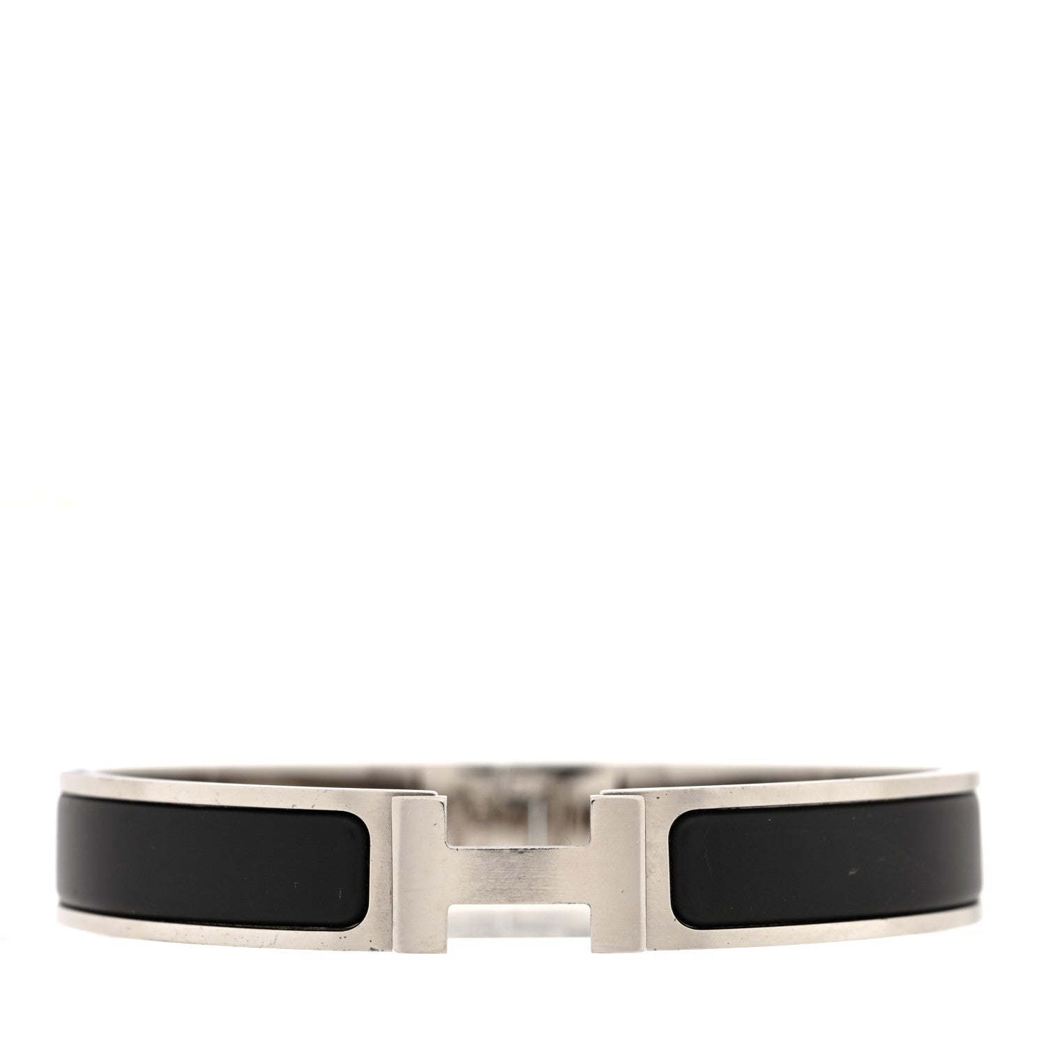 Hermes Matte Enamel Narrow Clic Clac HH Bracelet GM Black 1 of 4