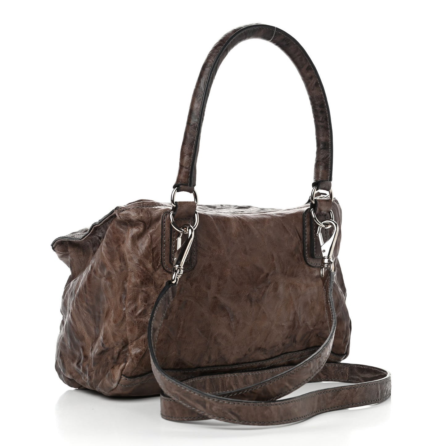 Tumbled Sheepskin Small Pandora Charcoal