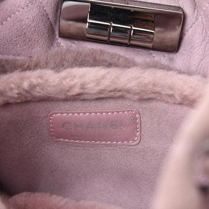 Chanel Shearling Quilted Mademoiselle Tote Light Purple 6 of 11