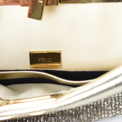 Fendi Laminated Goatskin Beaded Micro Peekaboo Iconic Satchel Oro Chiaro Platino 6 of 7