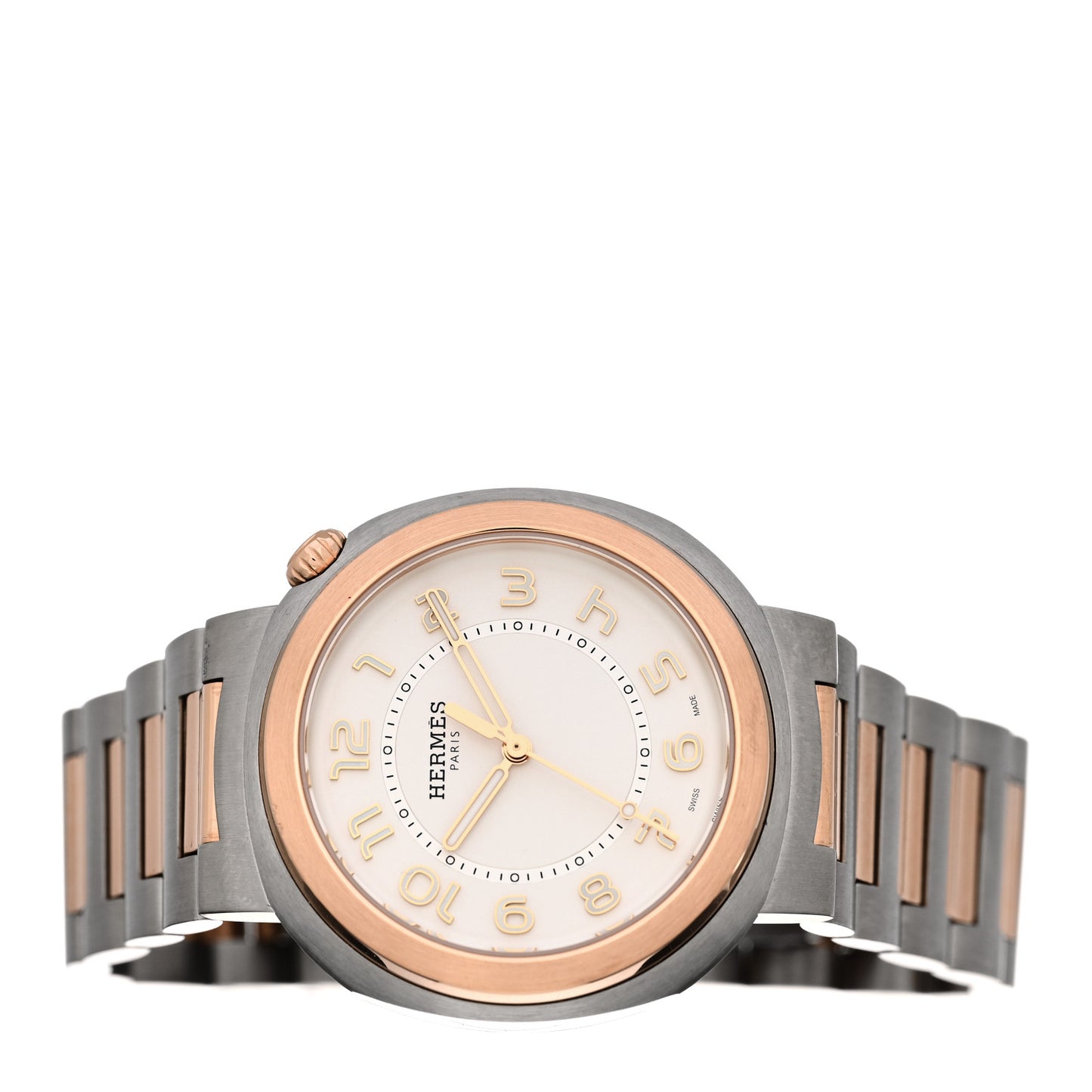 Stainless Steel 18K Rose Gold 36mm Cut Automatic Watch