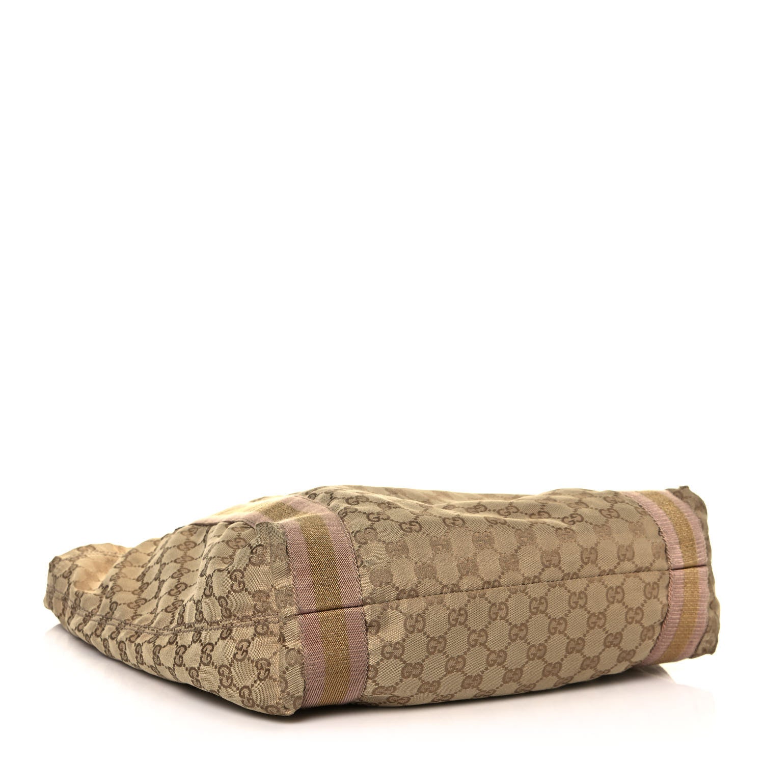 Gucci GG Monogram Medium Web Handle Vertical Tote Pink Gold 4 of 16