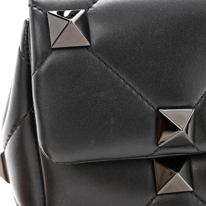 Valentino Garavani Nappa Monochrome Medium Roman Stud Shoulder Bag Black 11 of 11
