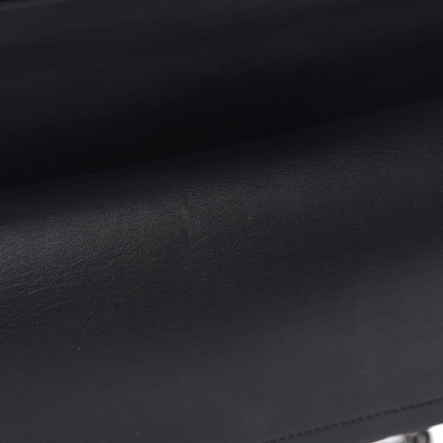 Striated Patent Quilted Jumbo Double Flap Black