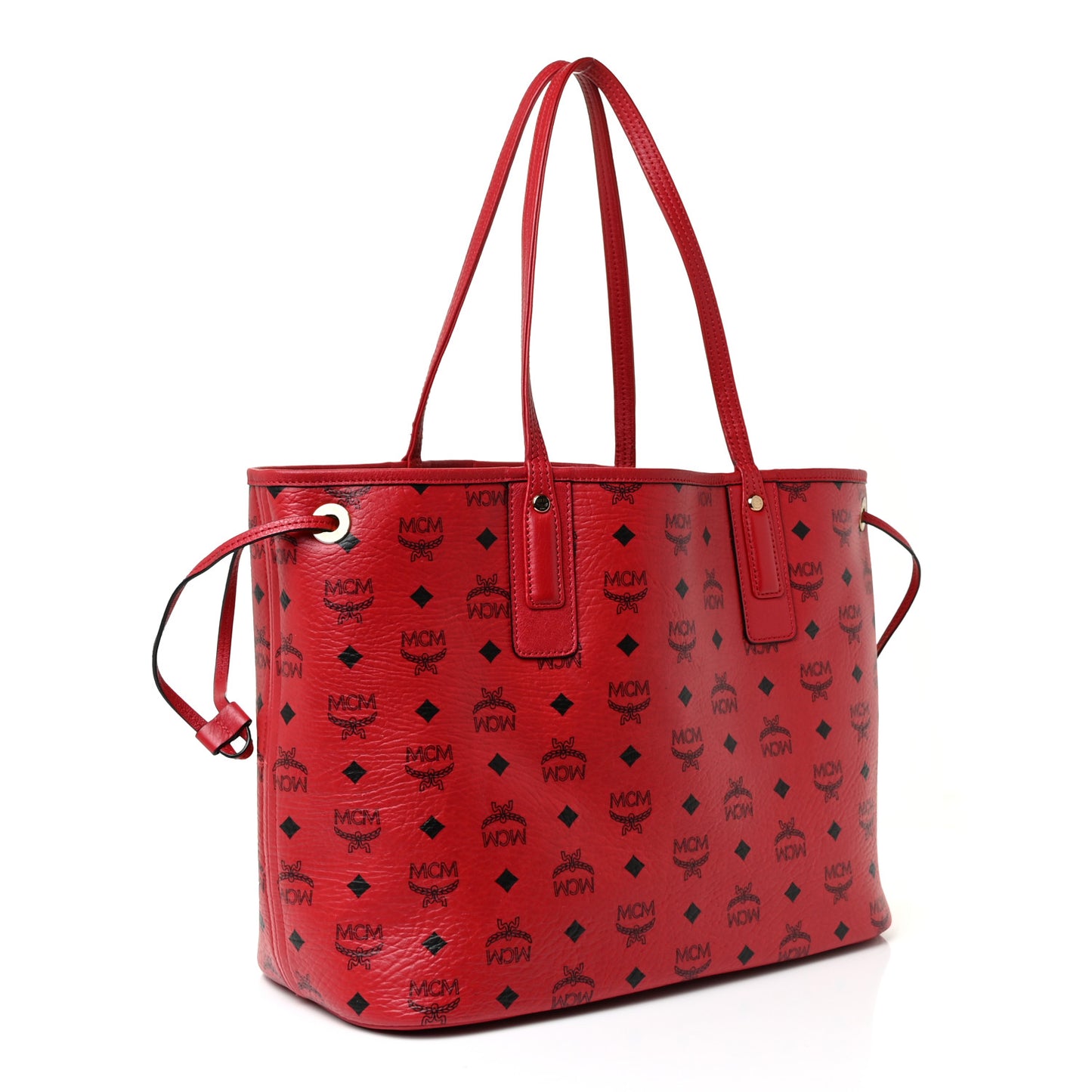 Visetos Medium Liz Reversible Shopper Tote Ruby Red