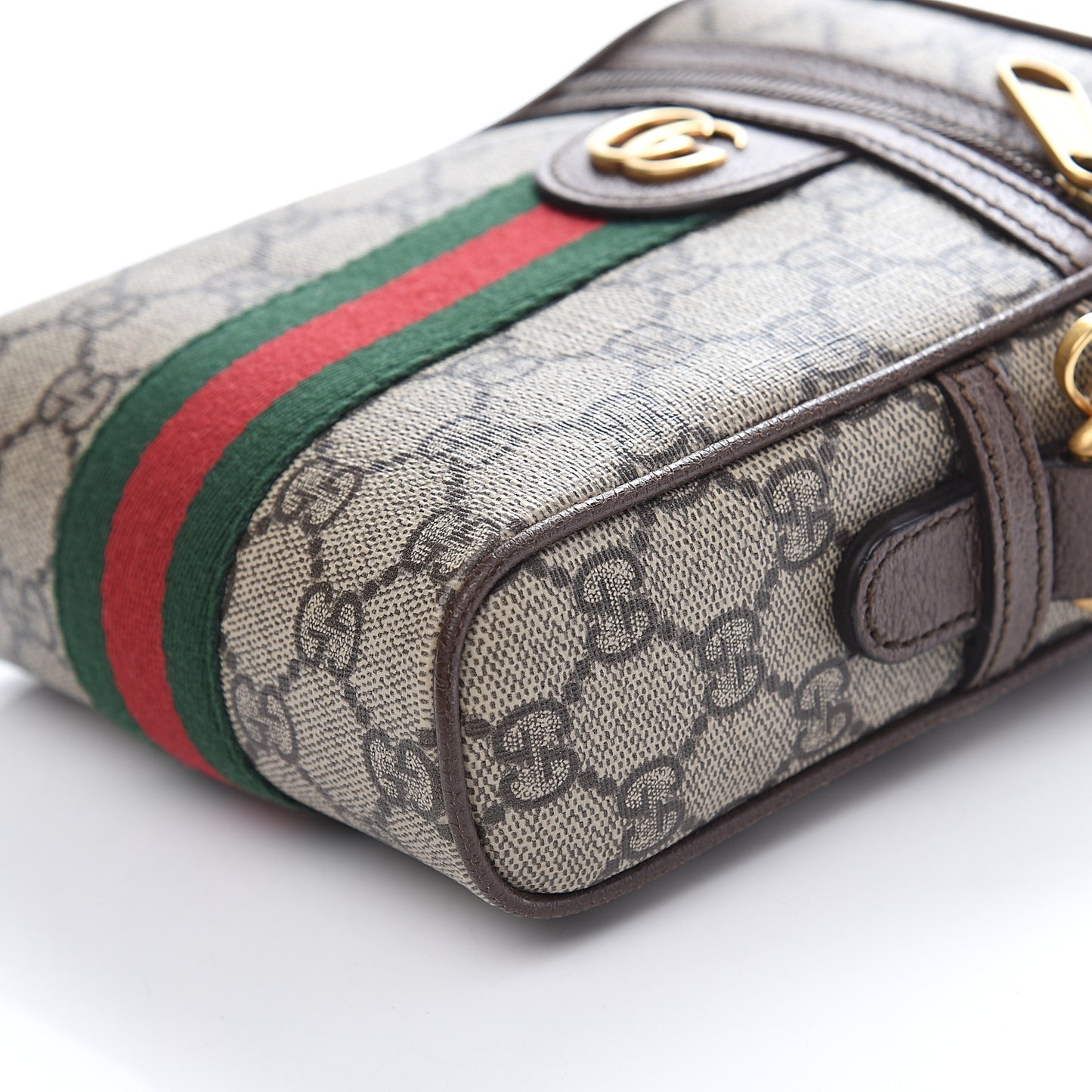 GG Supreme Monogram Web Mini Ophidia Messenger Brown
