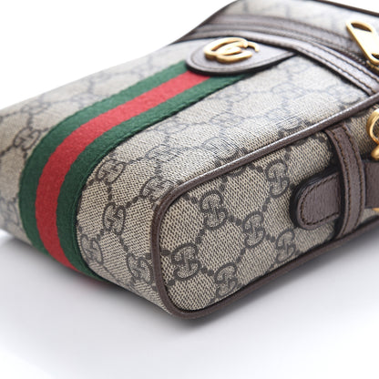 Gucci GG Supreme Monogram Web Mini Ophidia Messenger Brown 8 of 9