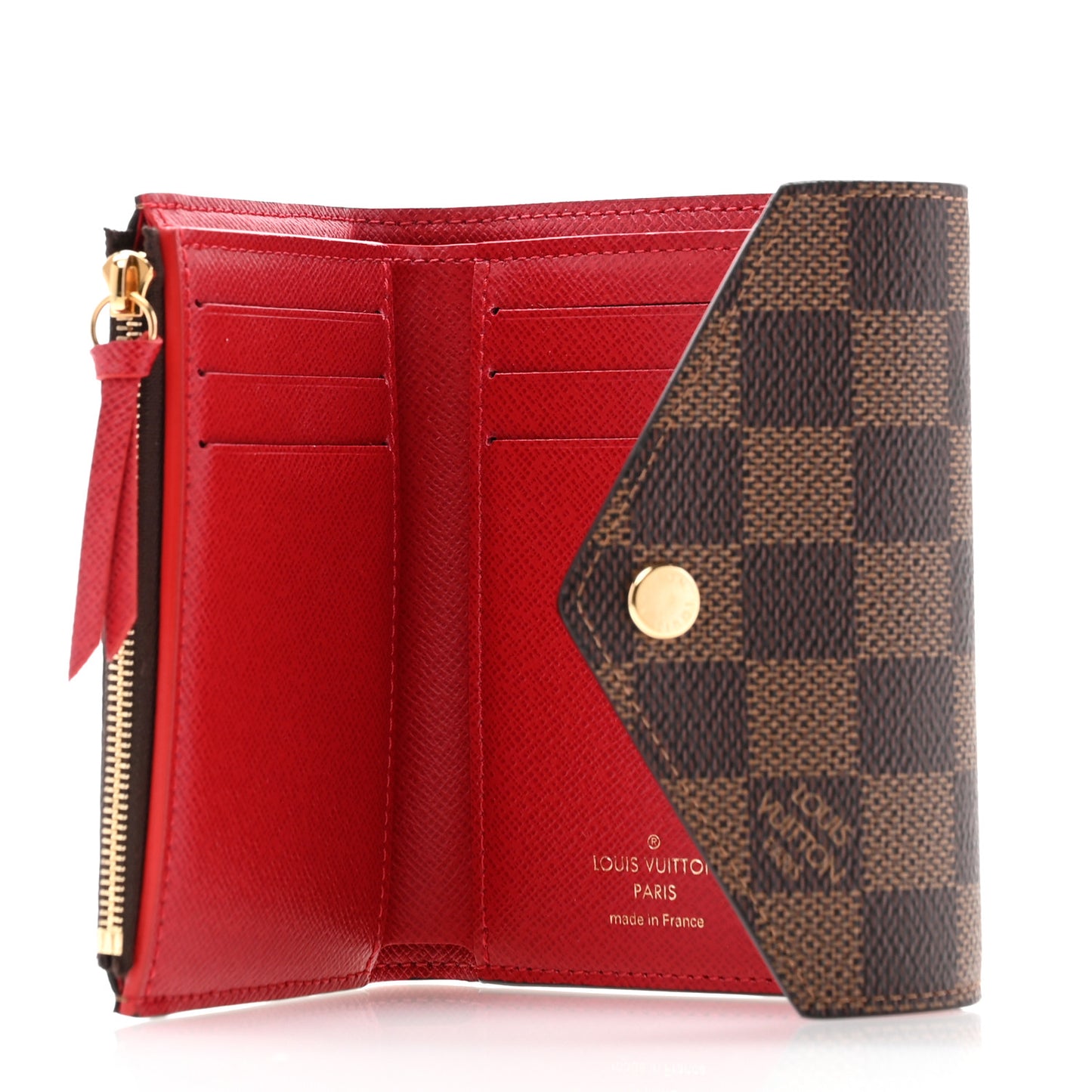 Damier Ebene Victorine Wallet Cherry