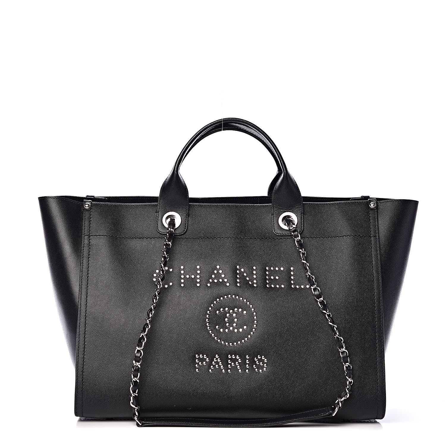Chanel Caviar Medium Studded Deauville Tote Black 1 of 11