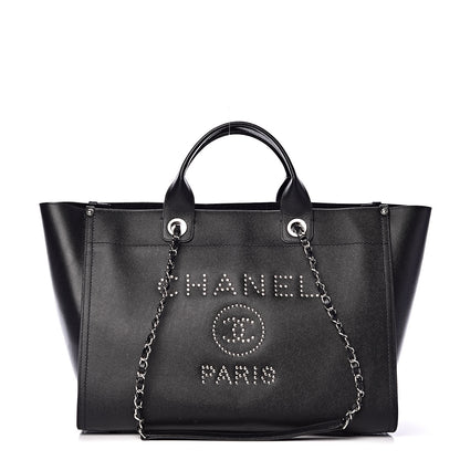Chanel Caviar Medium Studded Deauville Tote Black 1 of 11