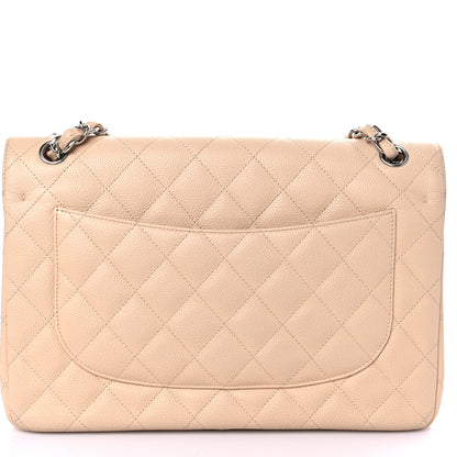 Chanel Caviar Quilted Jumbo Double Flap Beige Clair 27 of 27