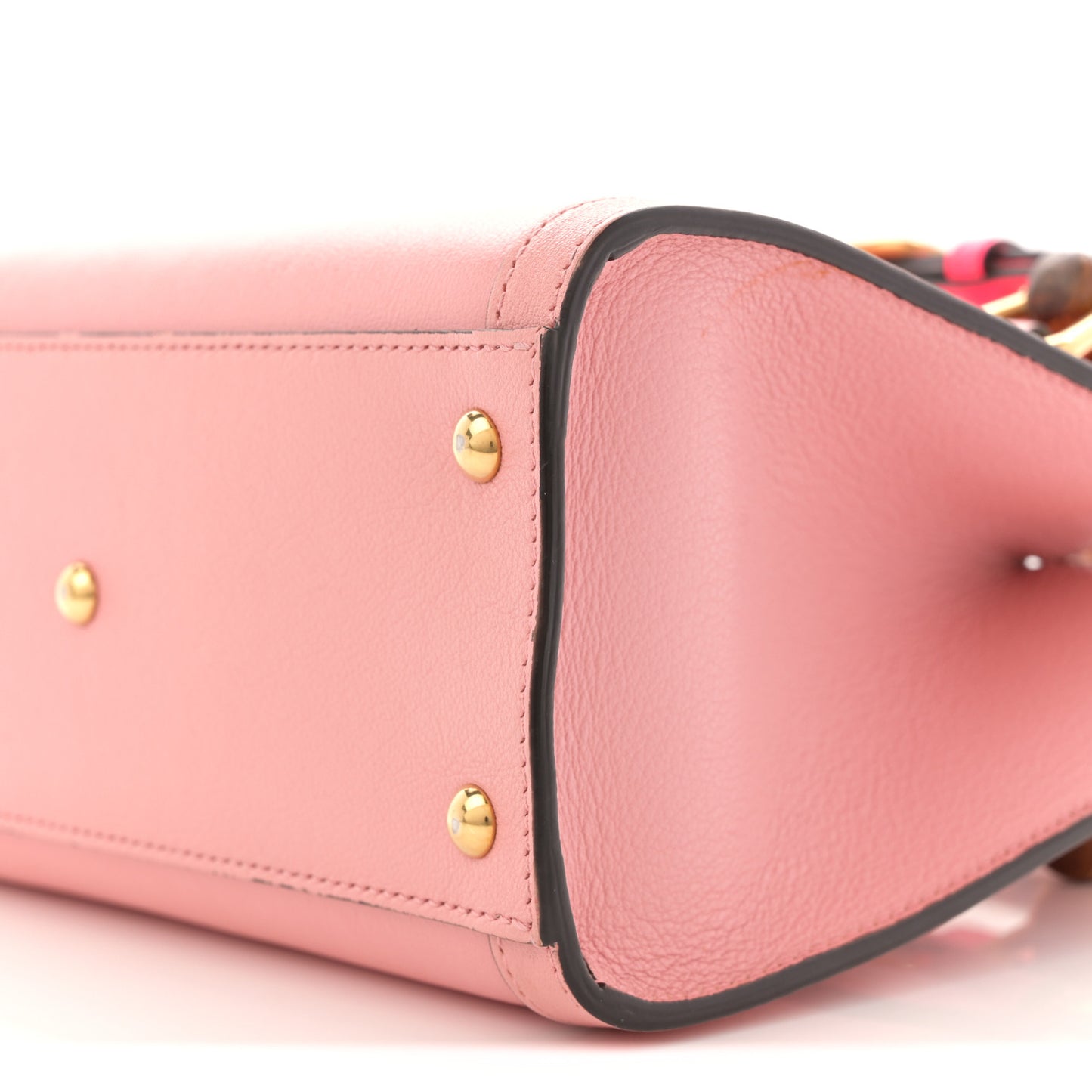 Wonka Grain Calfskin Mini Diana Tote Bag Wild Rose Fuxia Fluo