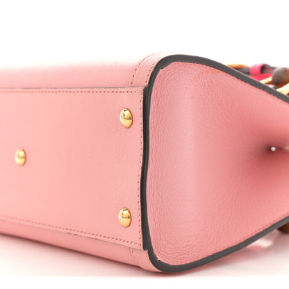 Gucci Wonka Grain Calfskin Mini Diana Tote Bag Wild Rose Fuxia Fluo 10 of 11