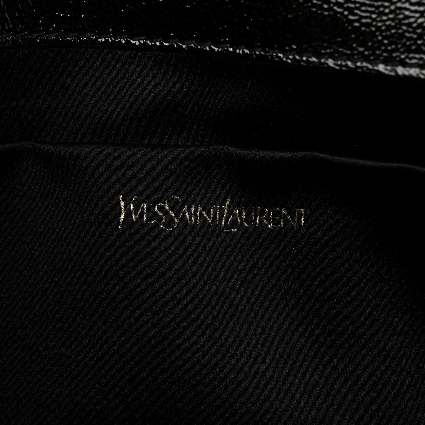 Textured Patent Monogram Large Belle De Jour Clutch Black