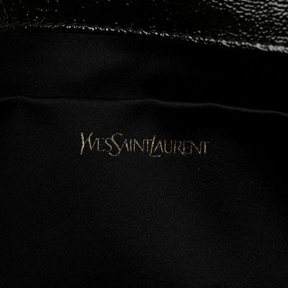 Saint Laurent Textured Patent Monogram Large Belle De Jour Clutch Black 6 of 6
