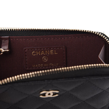 Chanel Caviar Quilted Zipped Key Holder Case Black 6 of 8