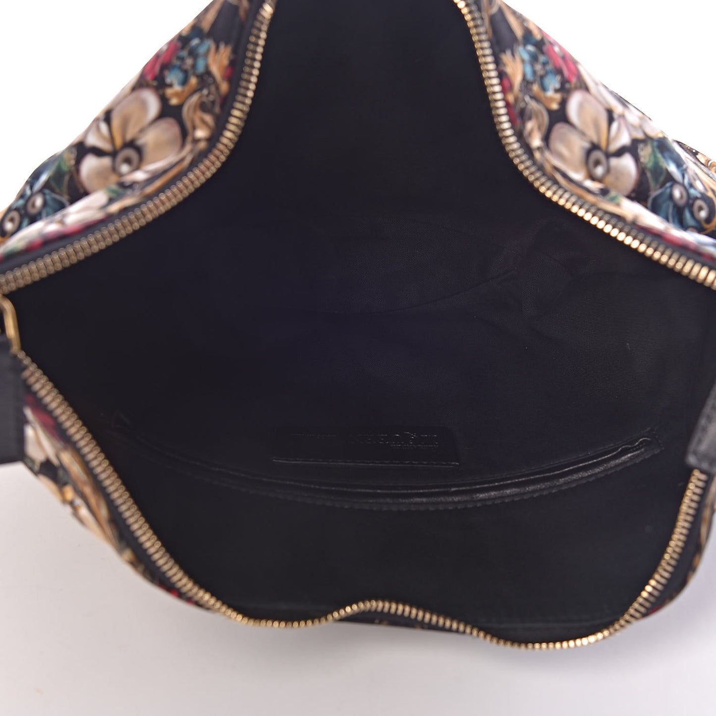 Silk Floral Print De Manta Clutch Black Multicolor