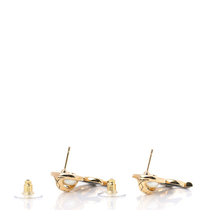 Chanel Pearl Resin CC Drop Earrings Gold Black 3 of 5