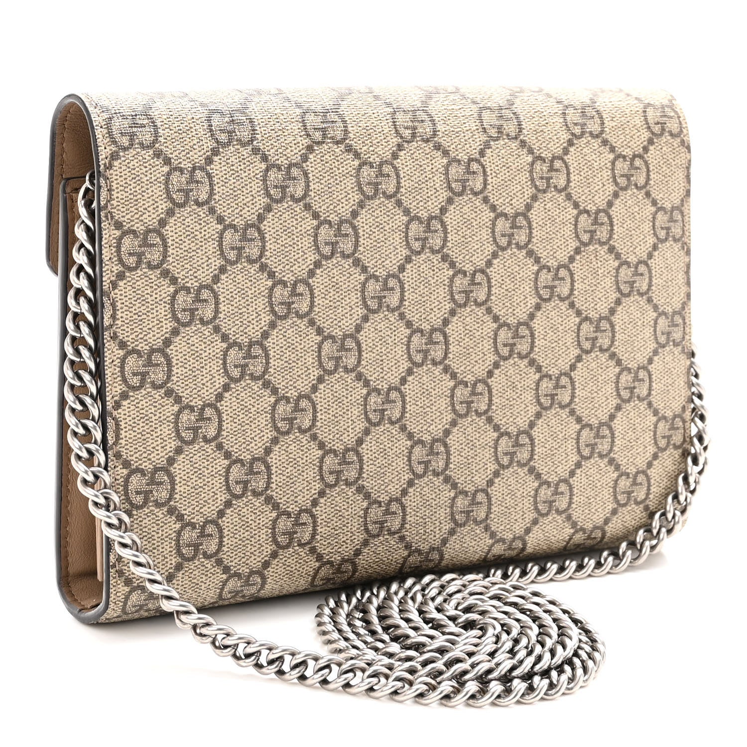 Gucci GG Supreme Monogram Mini Dionysus Chain Wallet Beige Taupe 3 of 10
