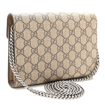 Gucci GG Supreme Monogram Mini Dionysus Chain Wallet Beige Taupe 3 of 10