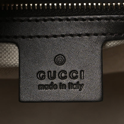 Gucci Monogram Selleria Calfskin Vintage Web Medium Boston Beige Ebony Cocoa 6 of 9