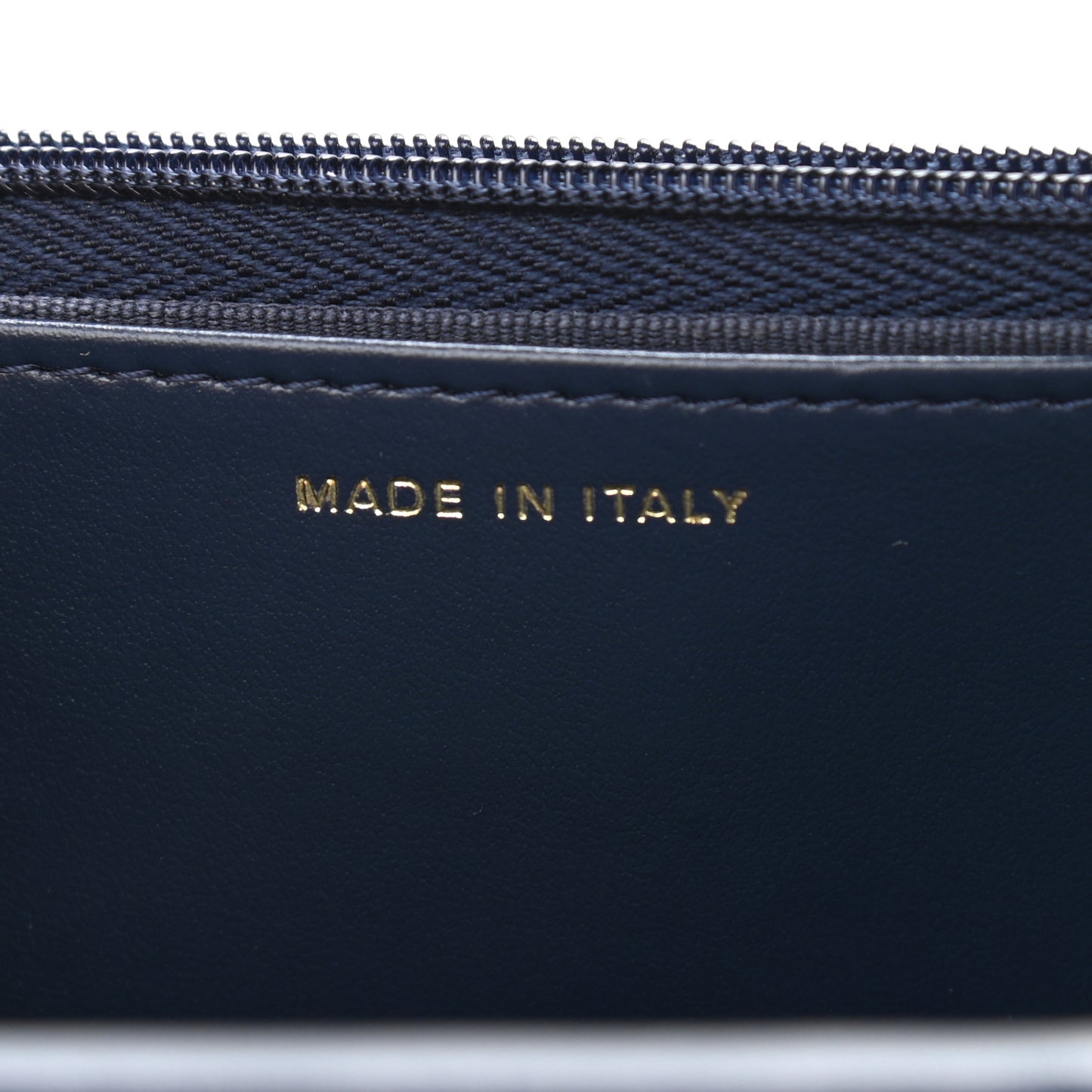Denim Printed Wallet On Chain WOC Dark Blue