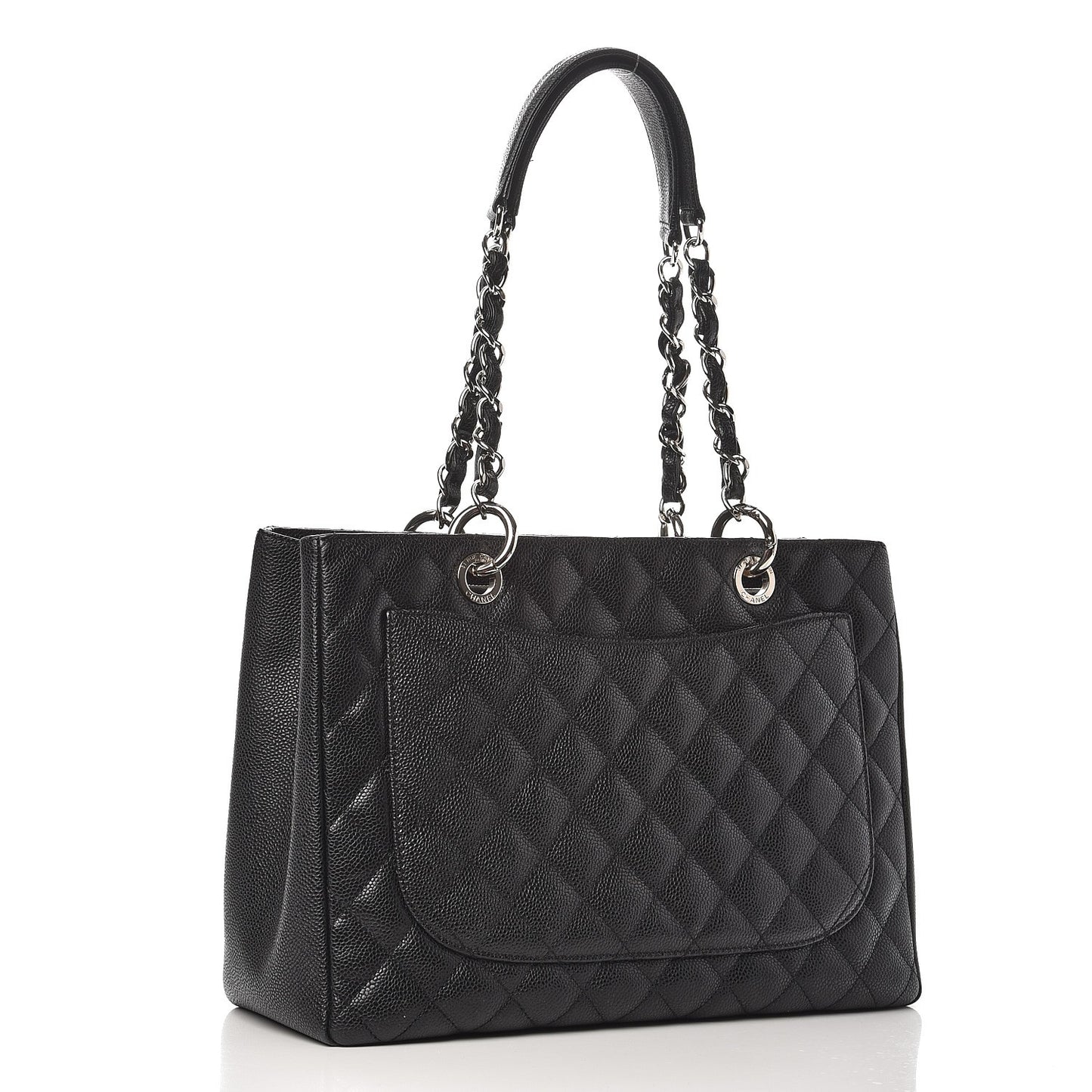Caviar Quilted Grand Shopping Tote GST Black