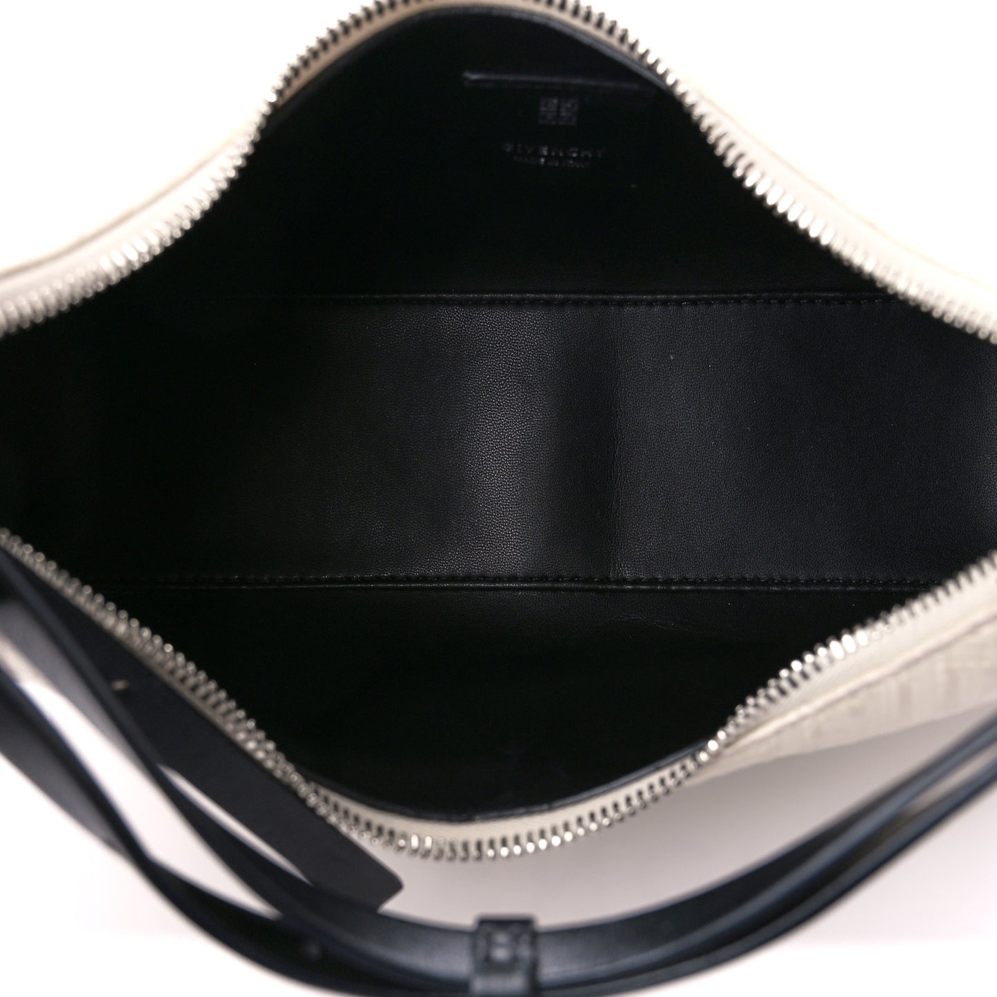 Coated Canvas Logo 4G Embossed Small Moon Cut Out Shoulder Bag Ivory
