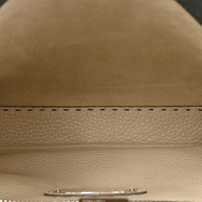 Fendi Cuoio Romano Selleria Bi-Color Medium Peekaboo Iconic Satchel Asfalto Latte 6 of 10