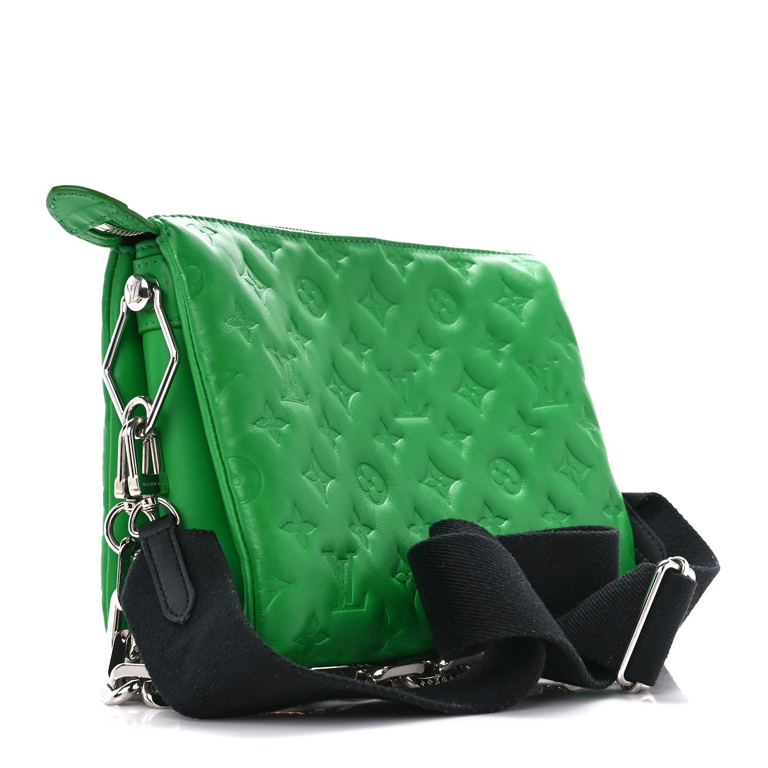 Louis Vuitton Lambskin Embossed Monogram Coussin PM LV Motion Green 3 of 15