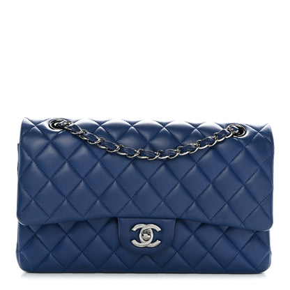 Chanel Lambskin Quilted Medium Double Flap Blue 3 of 37