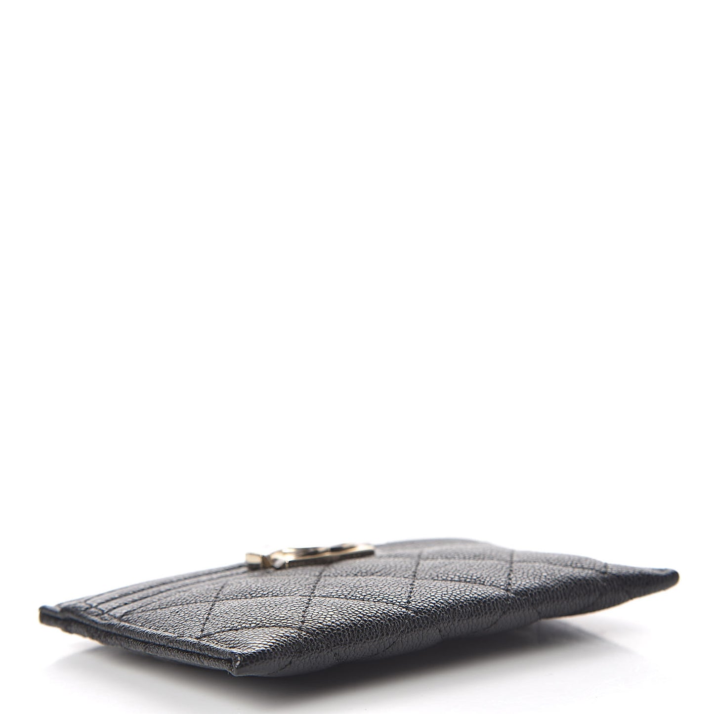 Caviar Quilted Boy Card Holder Black