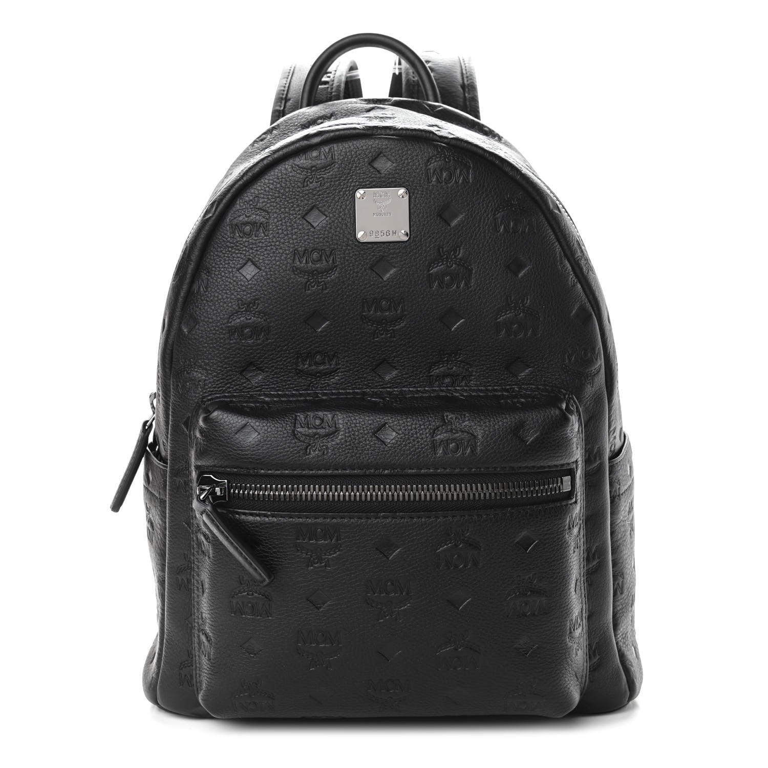MCM Calfskin Ottomar Small Stark Backpack Black 1 of 9