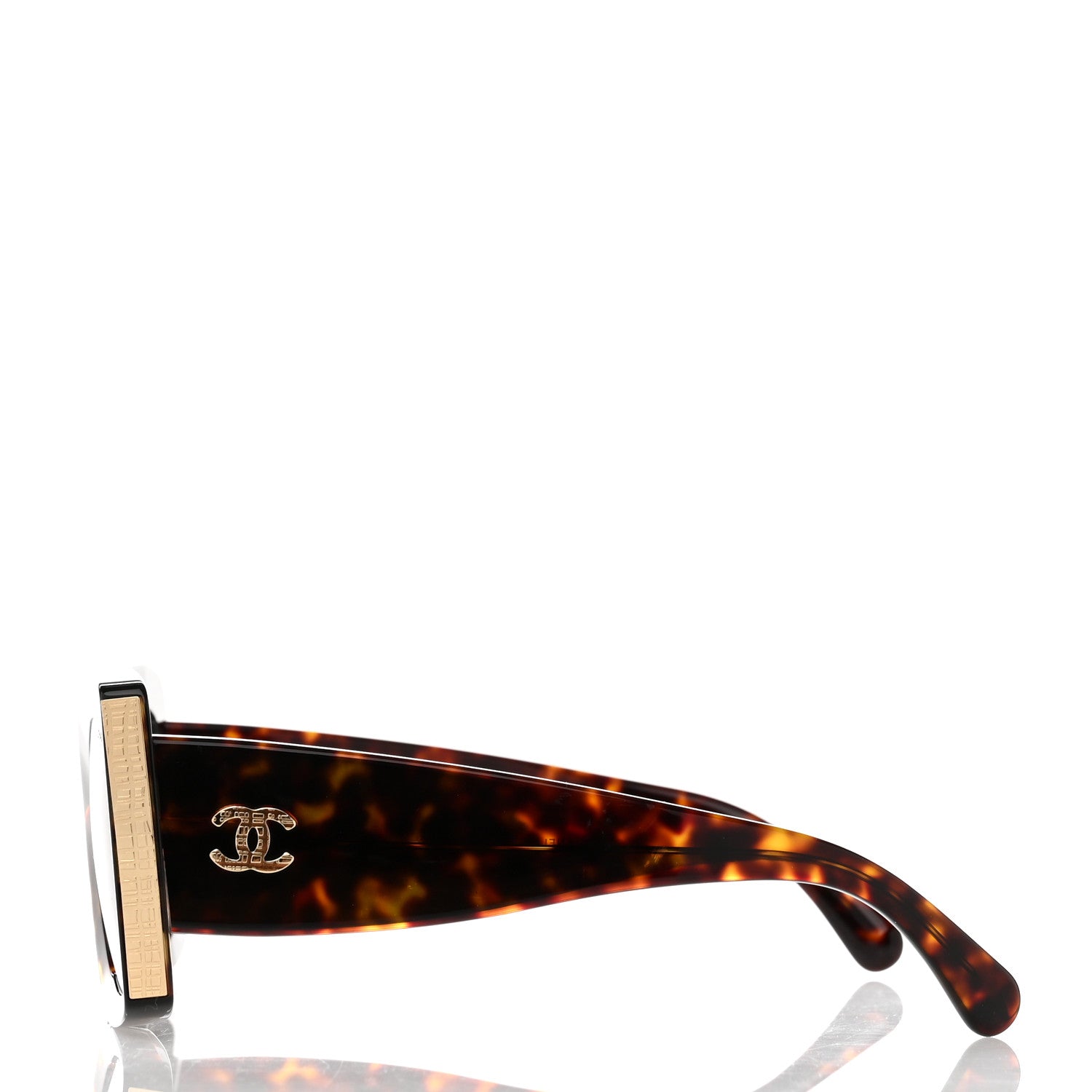 Chanel Acetate Rectangle Sunglasses 5435 Tortoise 3 of 8