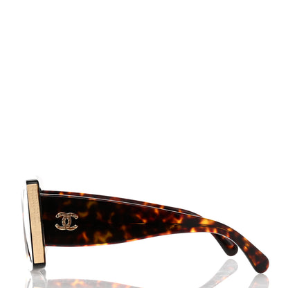 Chanel Acetate Rectangle Sunglasses 5435 Tortoise 3 of 8