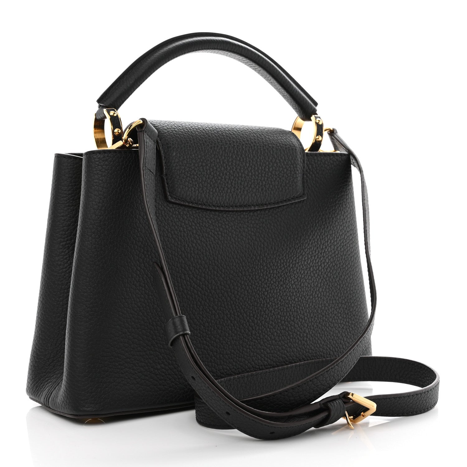 Louis Vuitton Taurillon Capucines BB Black 3 of 9