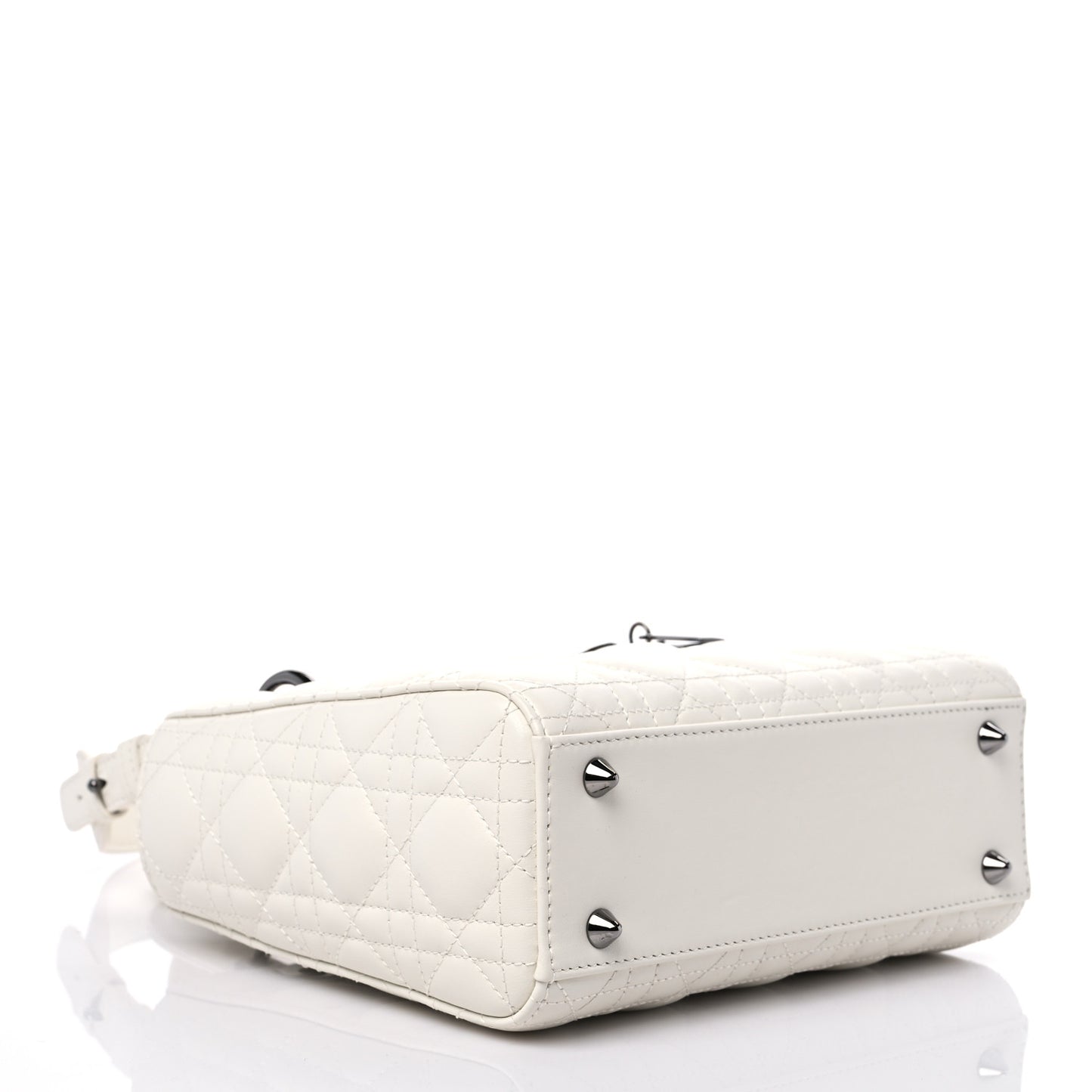 Lambskin Cannage Small My ABCDior Lady Dior White