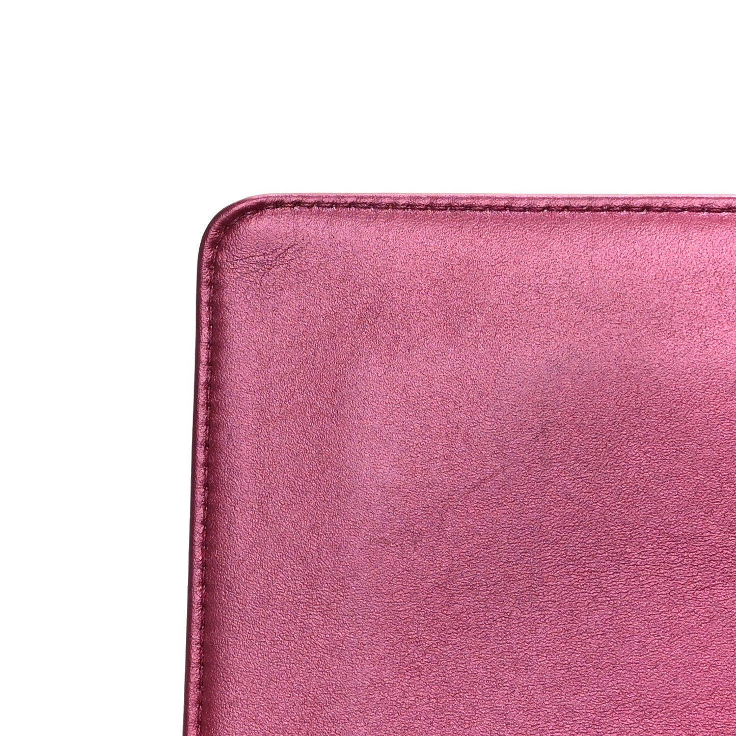 Metallic Patent Calfskin Quilted Medium Boy Flap Pink