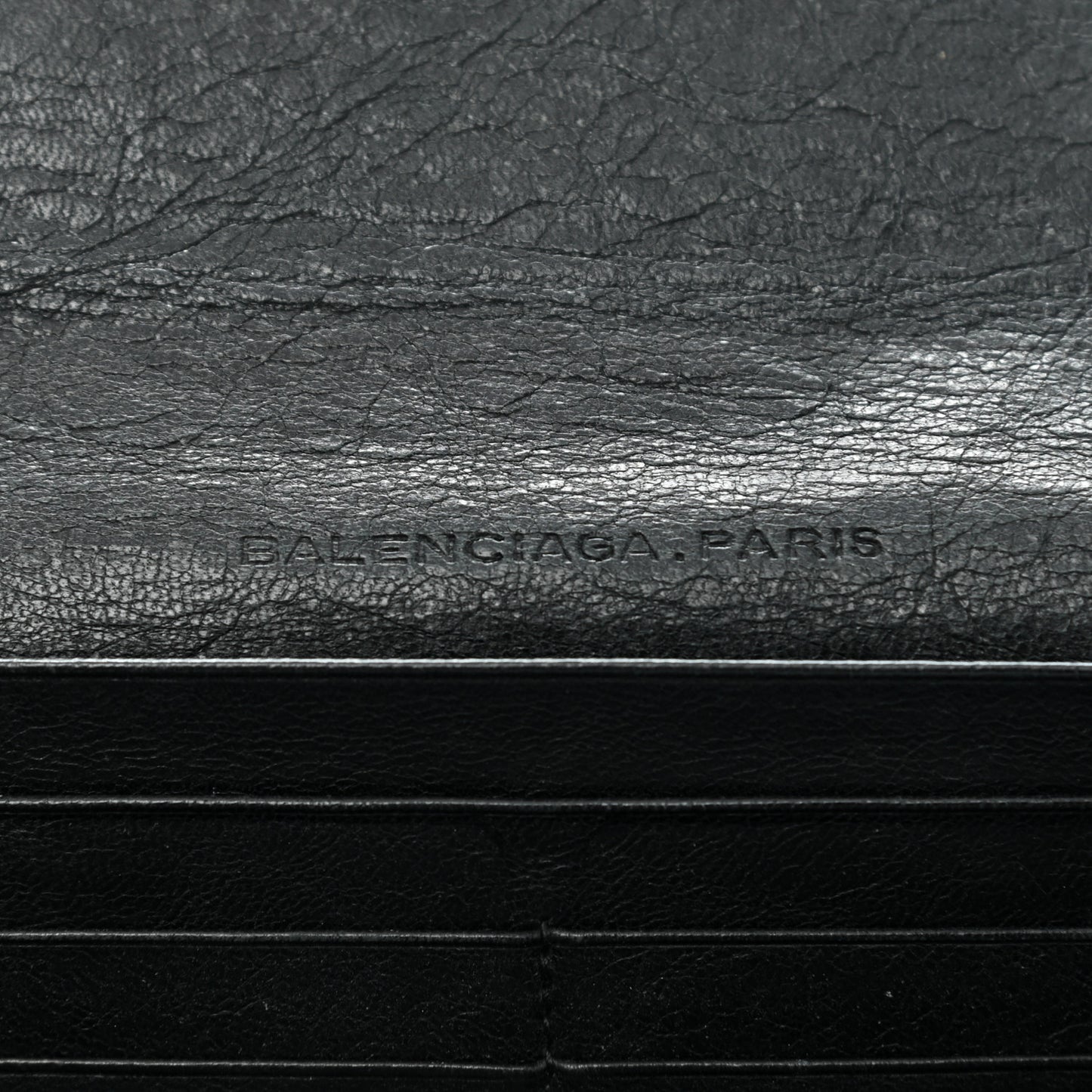 Agneau Classic Hardware Money Wallet Black