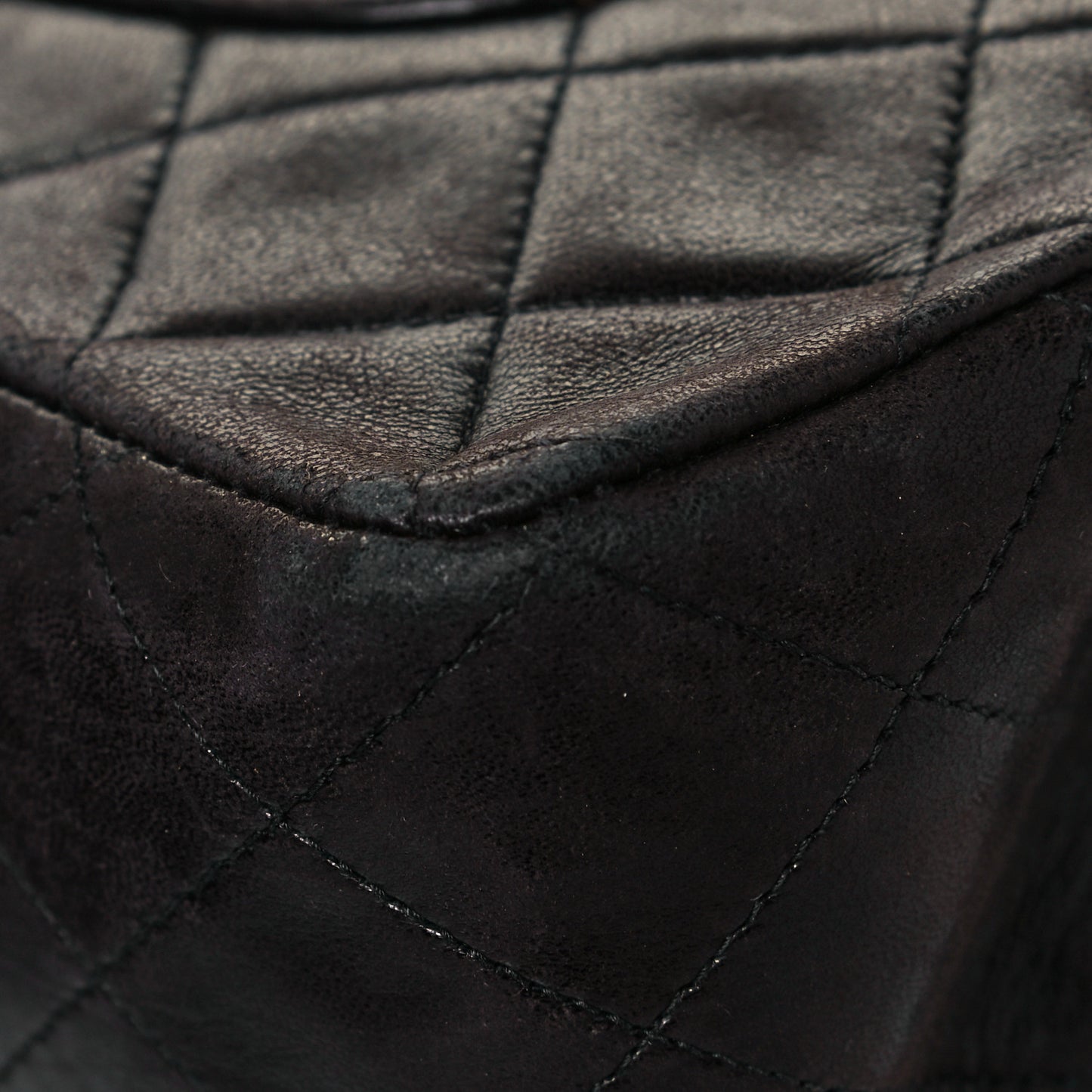 Lambskin Quilted Small Double Flap Black