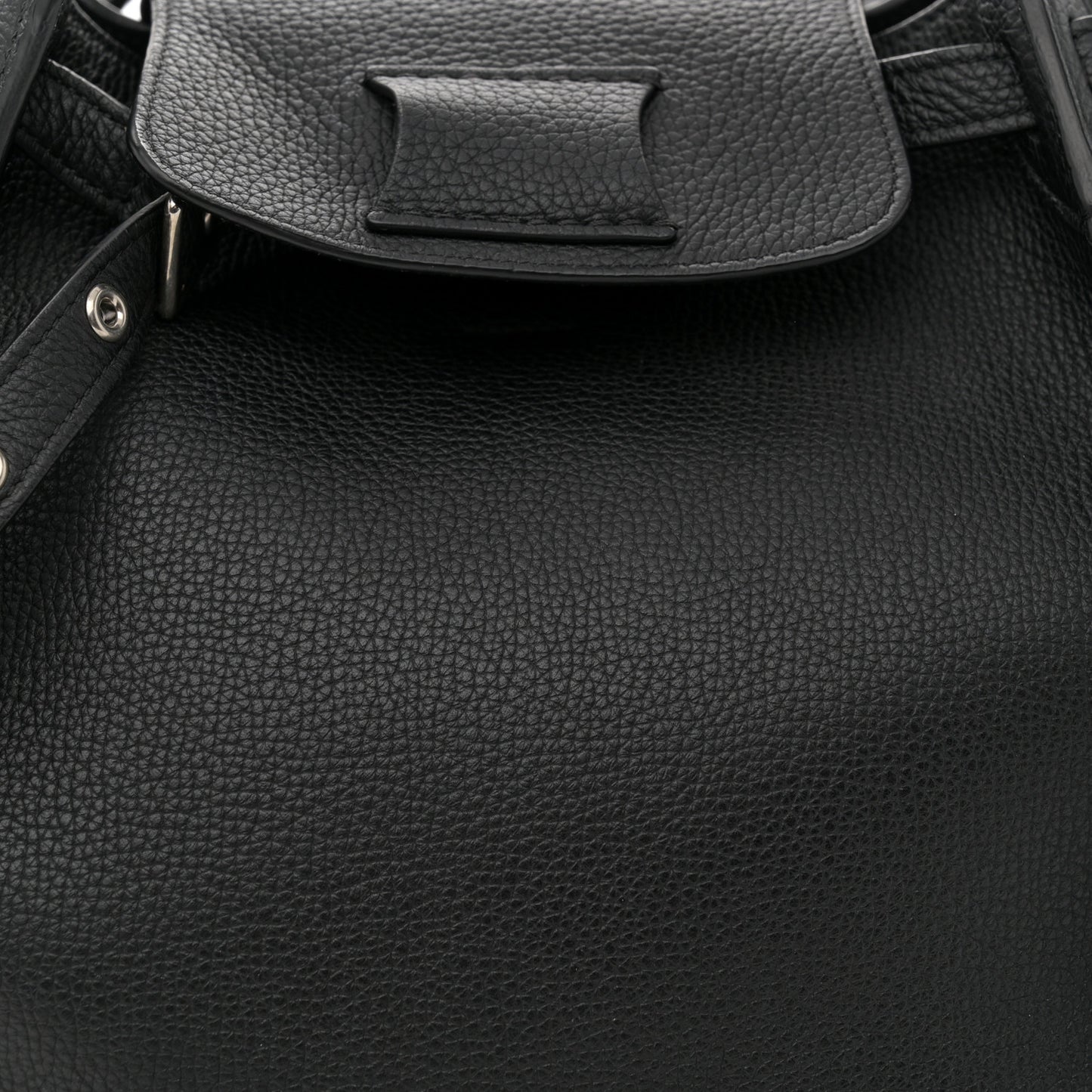 Supple Grained Calfskin Small Long Strap Big Bag Black