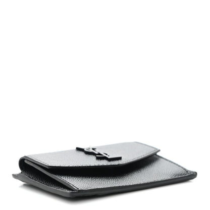 Saint Laurent Grain de Poudre Uptown Card Holder Black 4 of 11